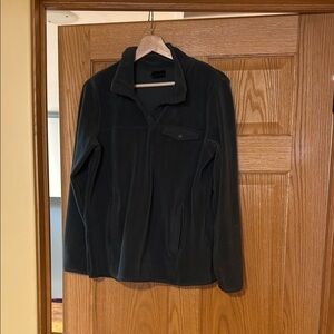 Women's dark teal Fleece quarter snap jacket